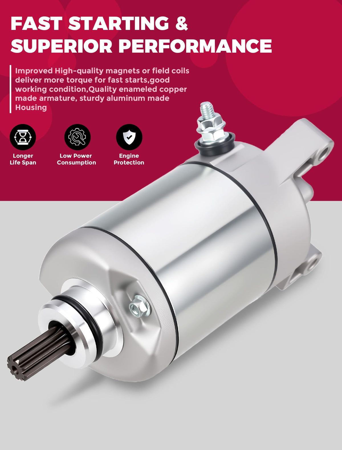 OLIFANT starter gear housing detail showing durable reduction gears