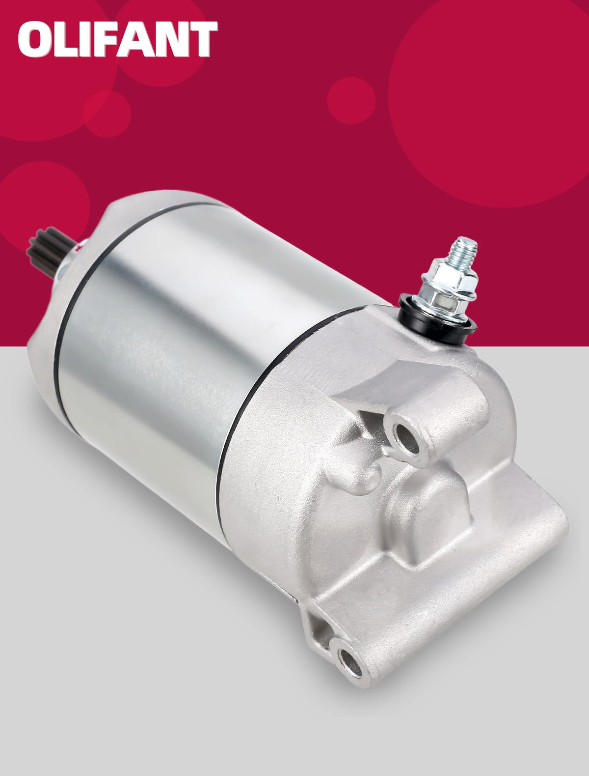 OLIFANT starter installed in Polaris engine bay demonstrating direct fit