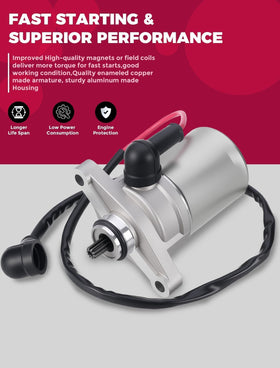 OLIFANT starter kit laid out with motor Bendix and relay for convenient one-package replacement