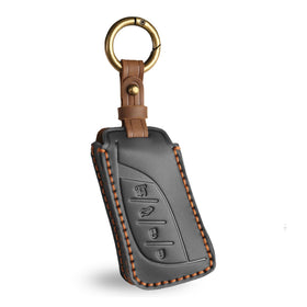 OLLEN front view key fob cover showing fit and polished finish, protects fob