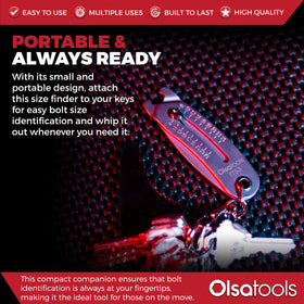 Olsa Tools held in hand for scale demonstrating compact size and easy carry