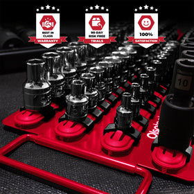 Olsa Tools rail inside a toolbox showing compact scale and space-saving benefit