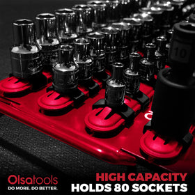 Side view of Olsa Tools steel backing demonstrating durable construction and strength