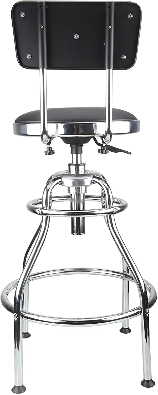 Olympia Tools stool in garage lifestyle scene showing practical workshop use