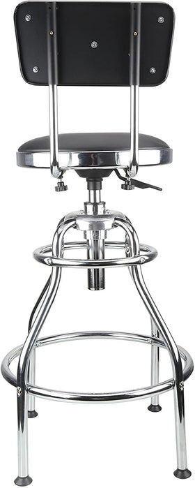 Olympia Tools stool in garage lifestyle scene showing practical workshop use
