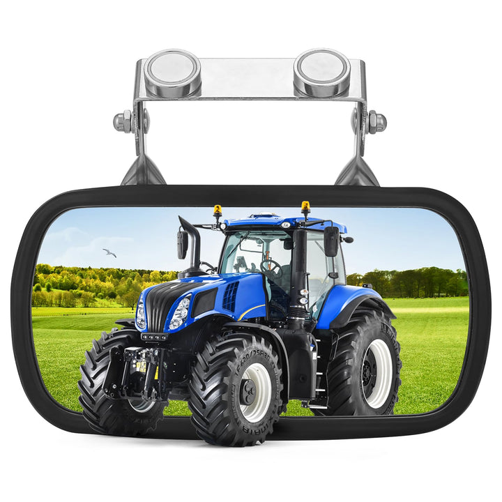 Omgro front view of mirror showing sturdy frame and wide visibility benefit