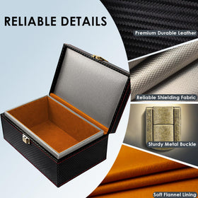 OMKHE Faraday Box interior flocking protecting keys and preventing scratches