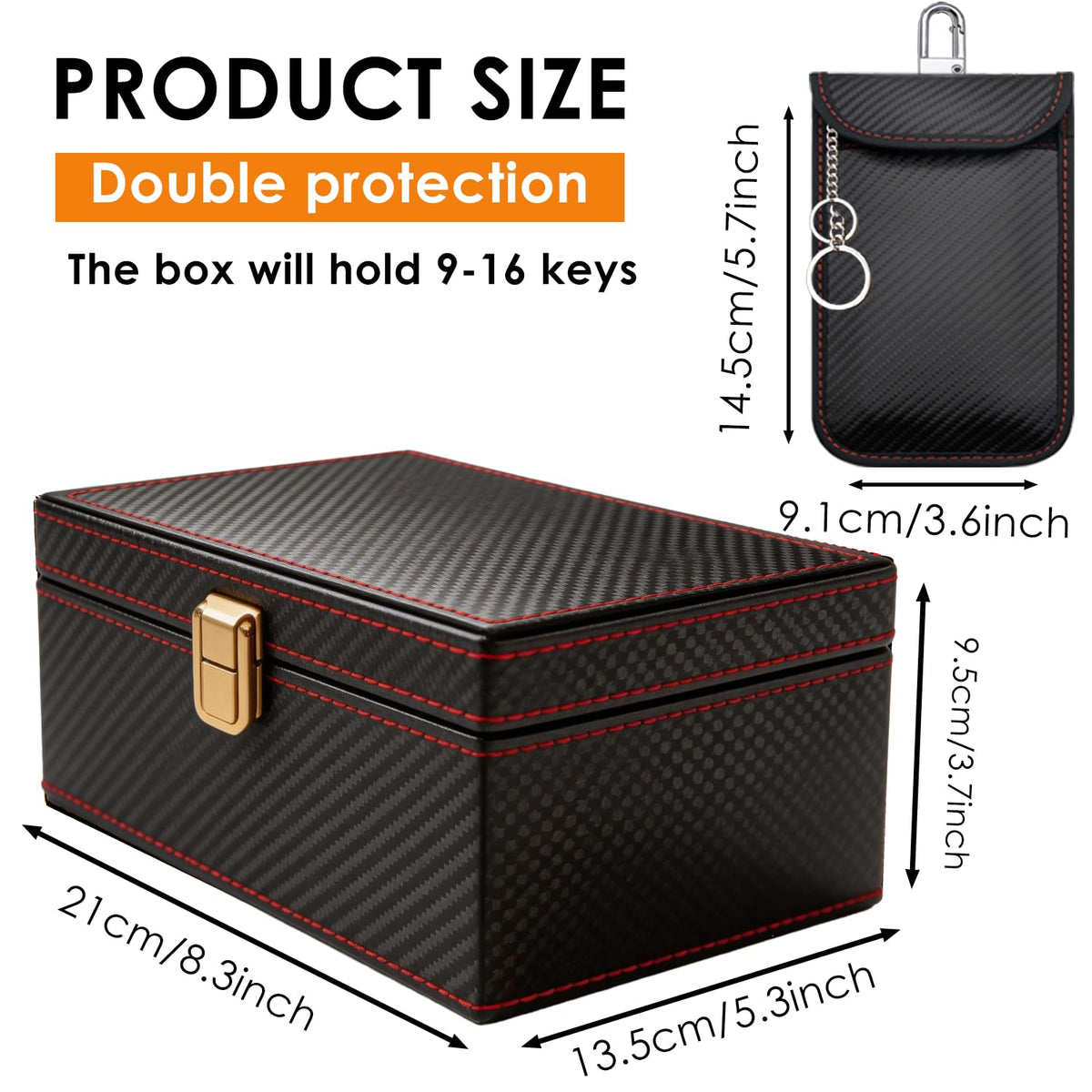 OMKHE Faraday Box paired with Faraday bag illustrating double-layer protection
