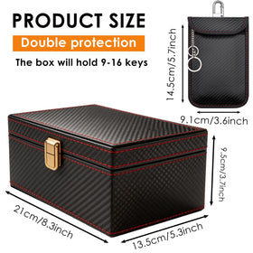 OMKHE Faraday Box paired with Faraday bag illustrating double-layer protection