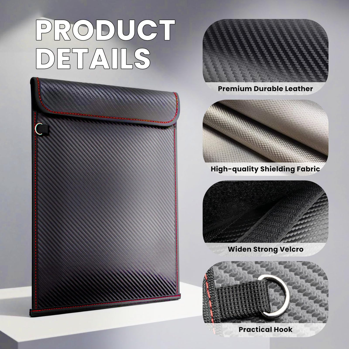 OMKHE laptop sleeve beside a laptop showing correct sizing for secure transport