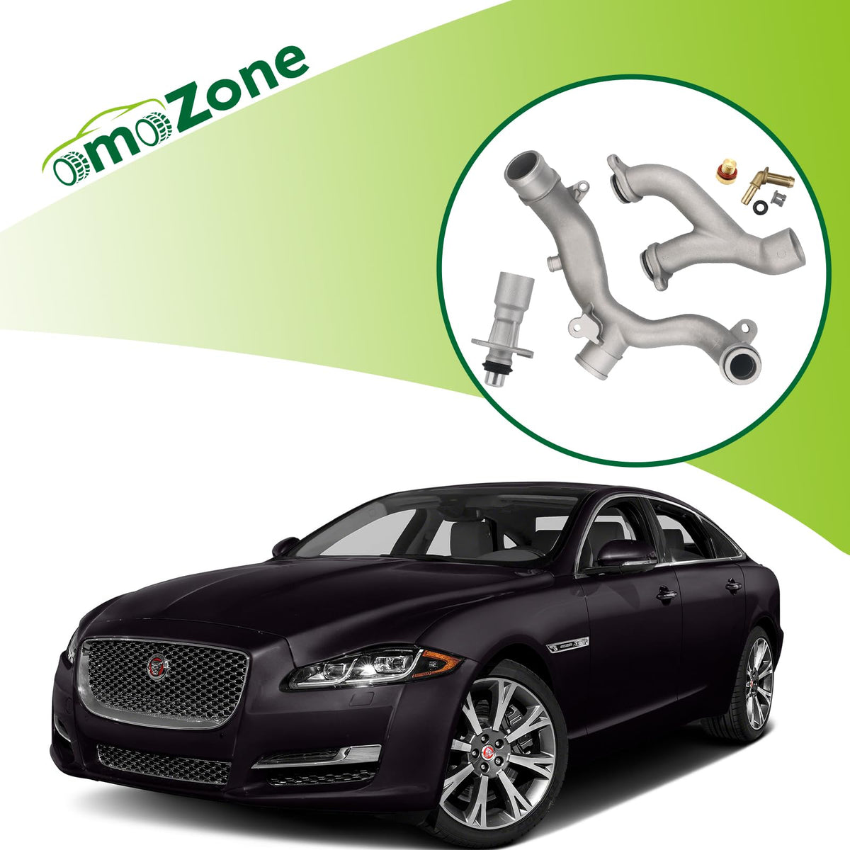 omoZone close-up of aluminum pipe surface highlighting heat-resistant finish