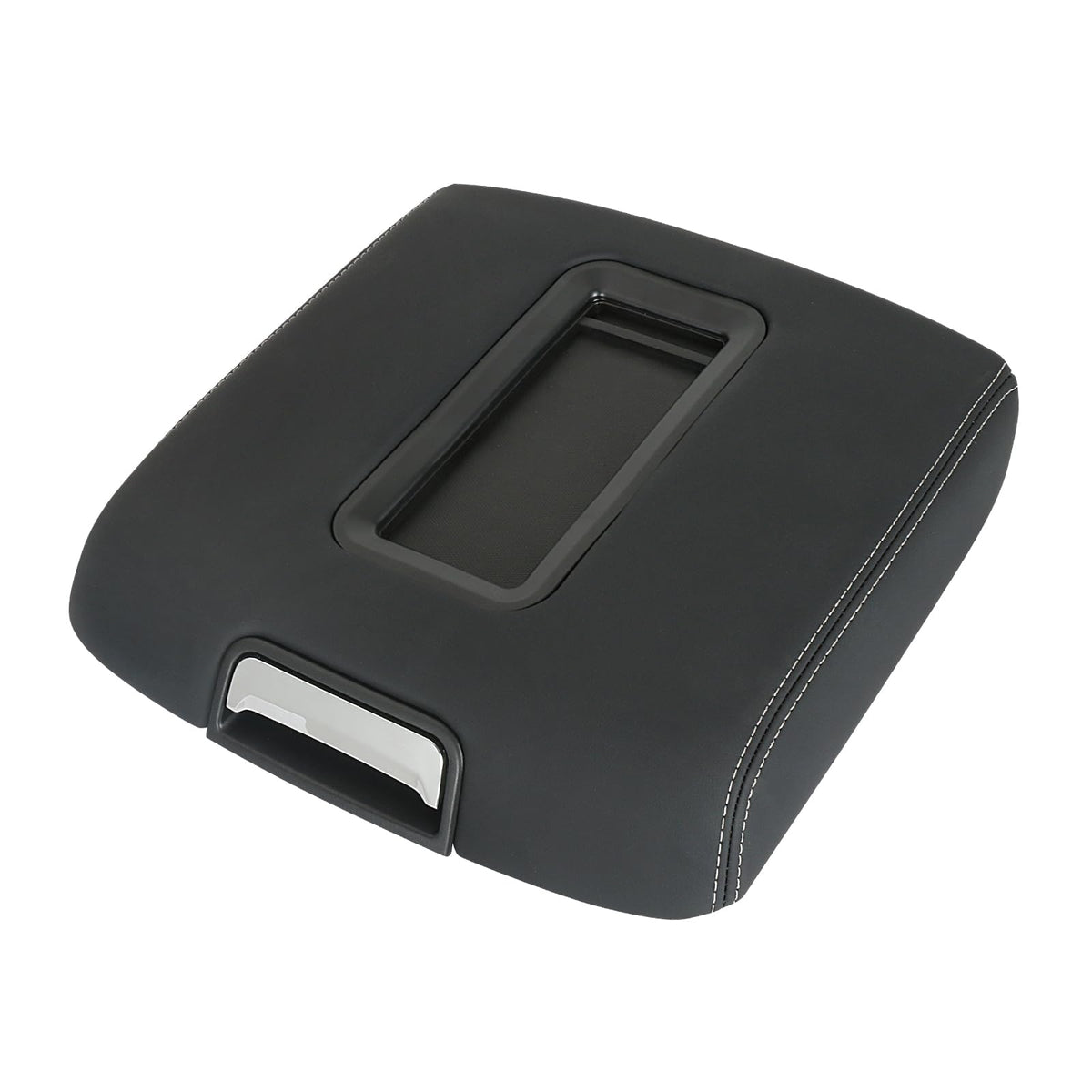 omoZone armrest lid front view showing clean replacement fit and refreshed interior
