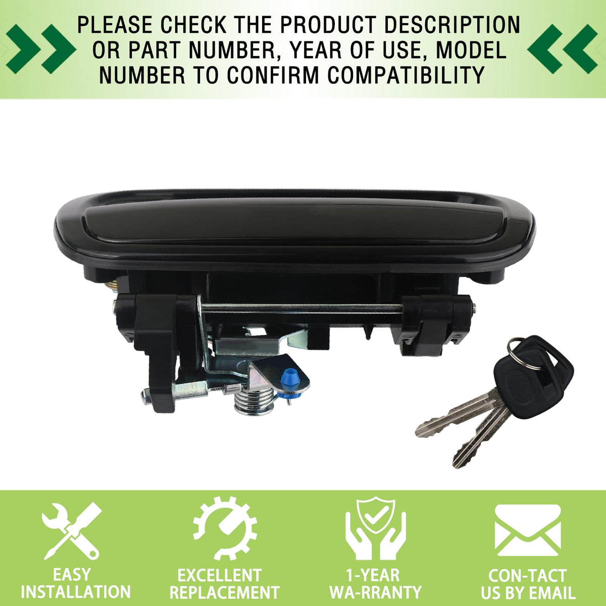 omoZone two keys and packaged handle ready to install for convenience