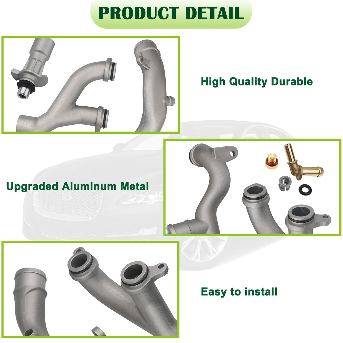 omoZone installed underhood on Jaguar engine illustrating direct-fit replacement