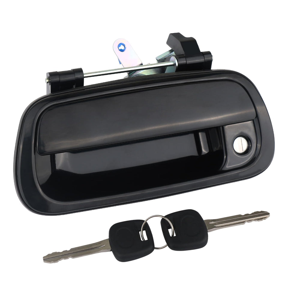 omoZone front view of tailgate handle showing fit and neat appearance