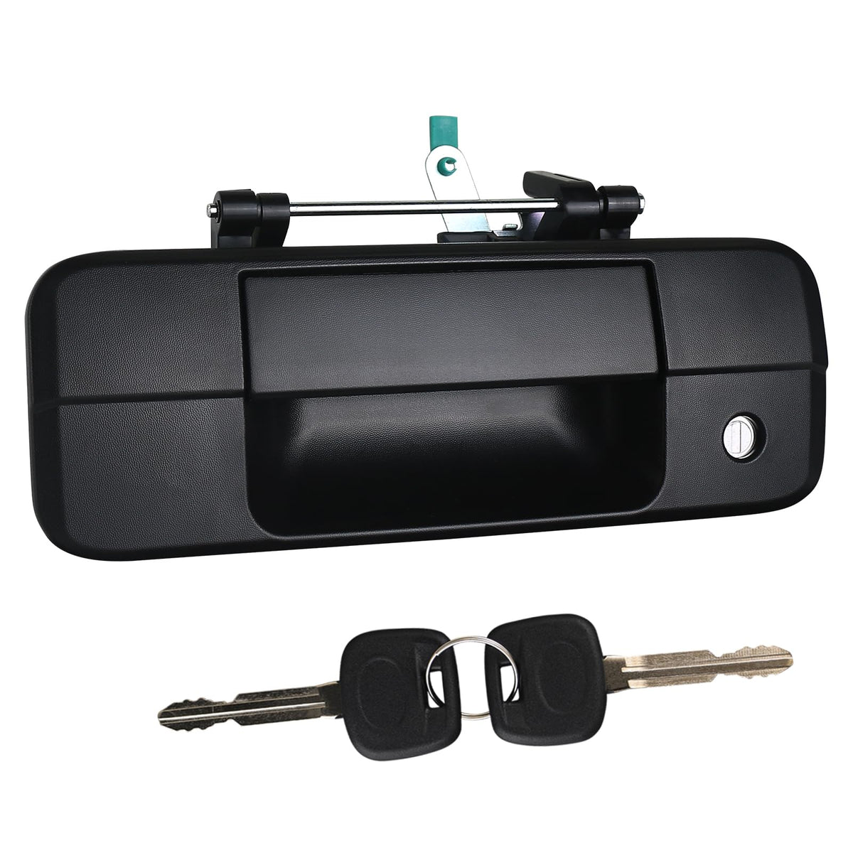 omoZone tailgate handle front view showing fit and finish, restores function