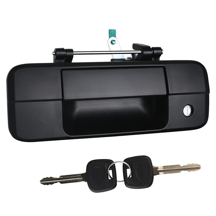 omoZone tailgate handle front view showing fit and finish, restores function
