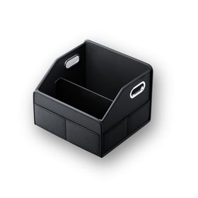 Ompellus front view of organizer showing pockets and sleek design for neat storage
