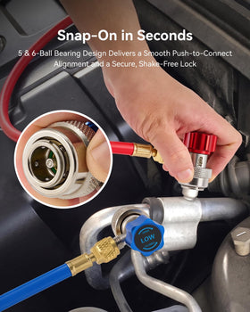 Orion Motor Tech red high and blue low couplers for quick identification benefit