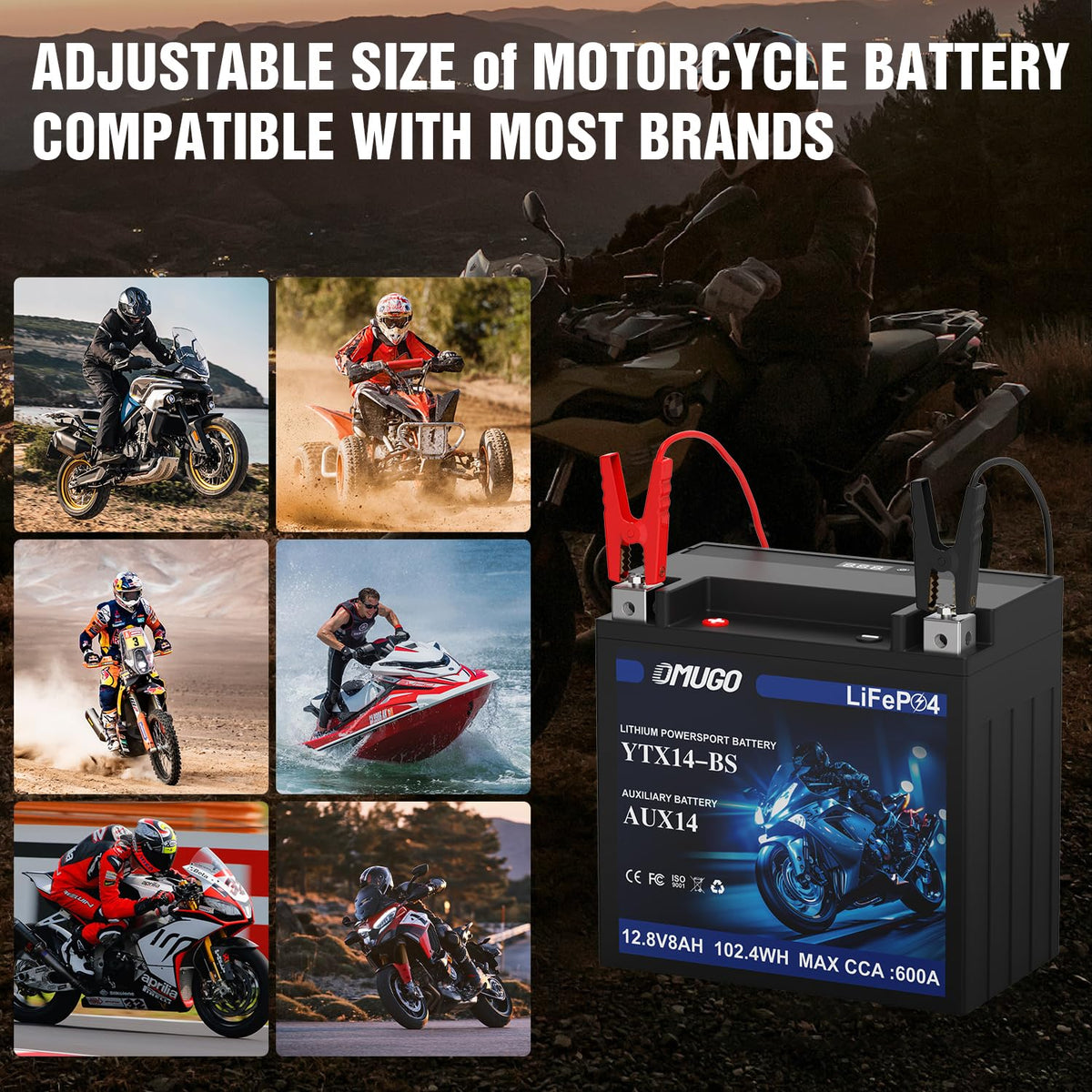 OMUGO installed in motorcycle engine bay demonstrating direct replacement benefit