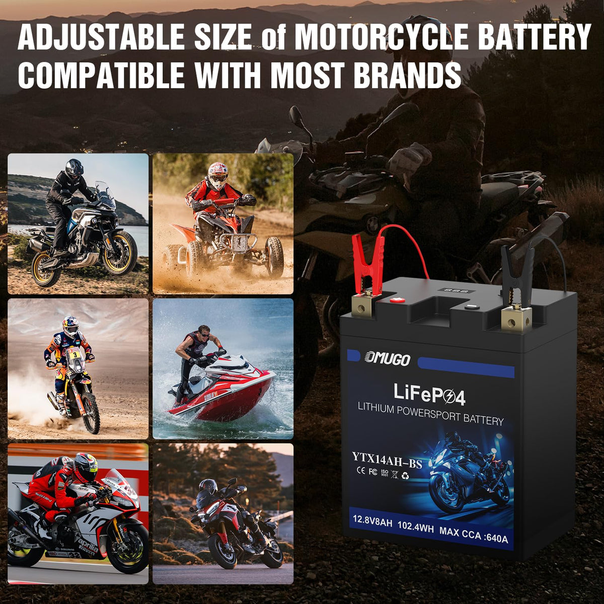OMUGO mounted on motorcycle improving handling with lower weight