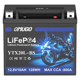 OMUGO battery front view showing compact strong 800CCA performance