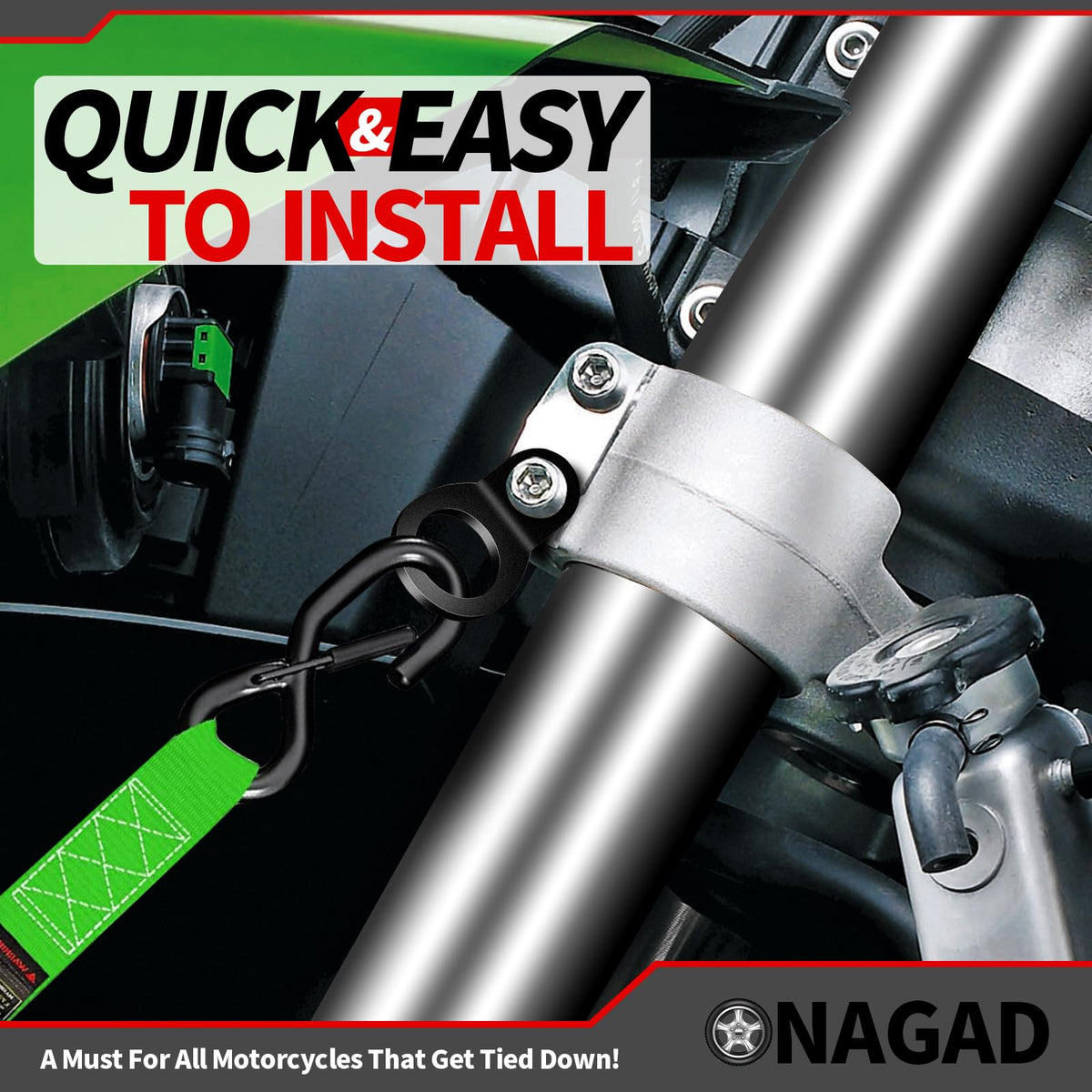ONAGAD close-up of stainless steel texture and black powder coat for corrosion resistance