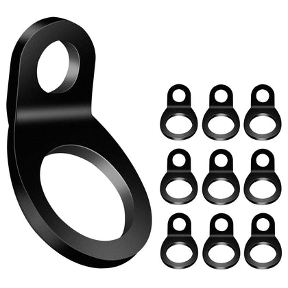 ONAGAD front view of 10-pack tie down rings showing compact anchors and durable finish