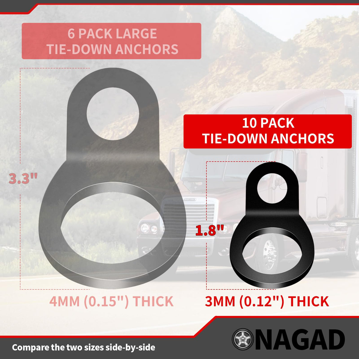 ONAGAD mounted anchors in a truck bed showing organized cargo tie-down points