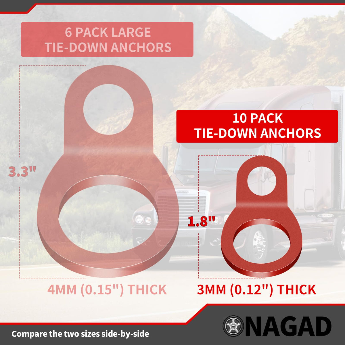 ONAGAD anchor with tie-down strap hooked offering stable transport
