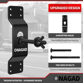 ONAGAD side view with spare tire mounted demonstrating space saving
