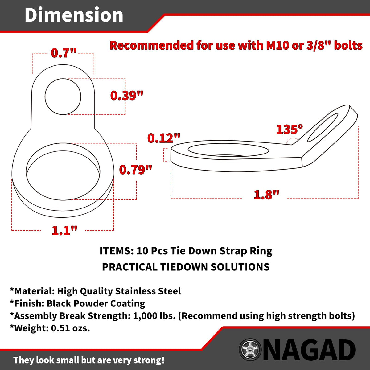 ONAGAD anchor used with a ratchet strap demonstrating secure motorcycle transport