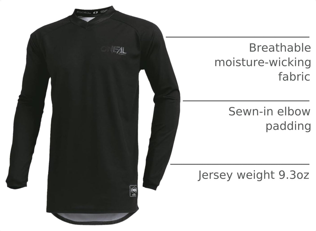 O'NEAL Element Classic back view highlighting extended tail for secure tuck