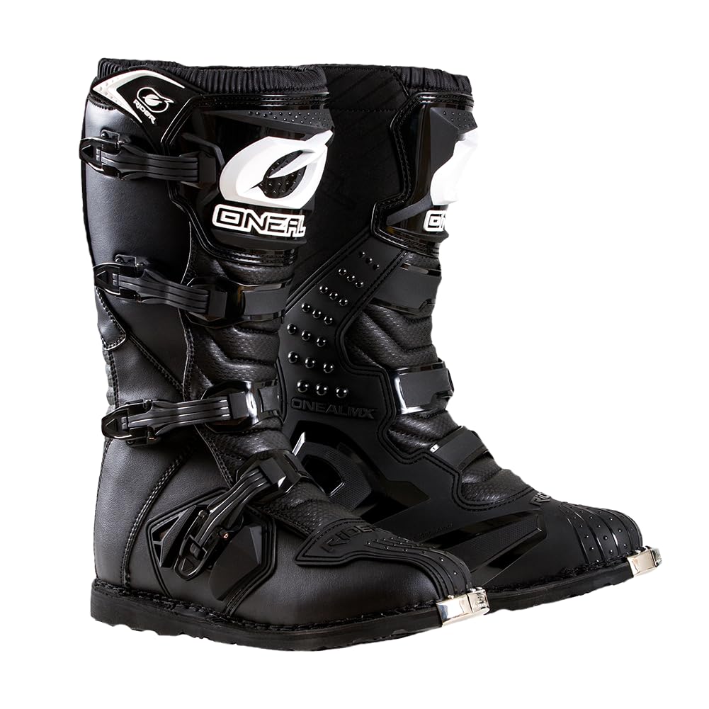 O'NEAL boot front view showing silhouette and durable design, enhances rider confidence