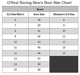 O'NEAL boot on rider in off-road setting, demonstrates protection and traction benefit