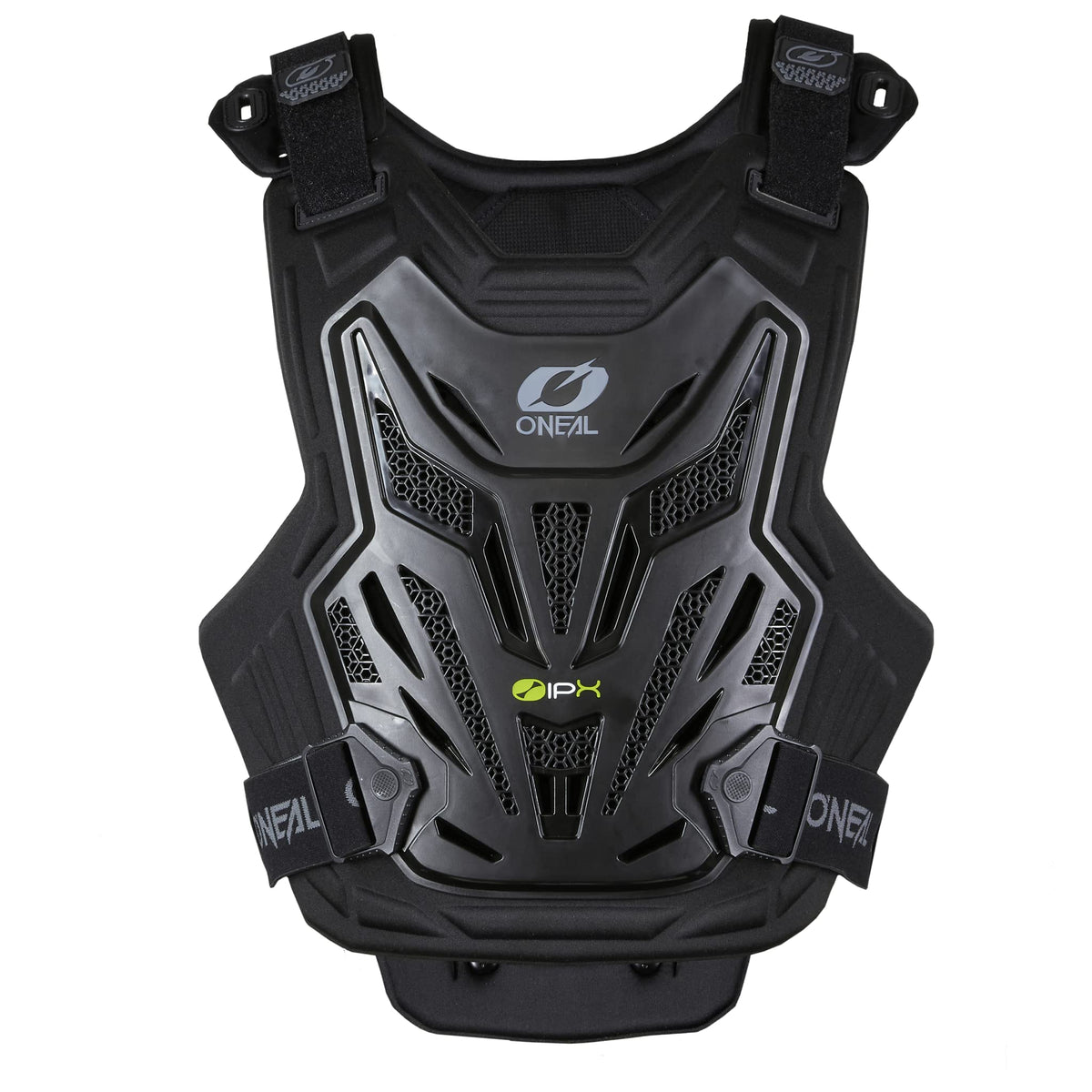 O'NEAL front view showing protector fit and quick protection
