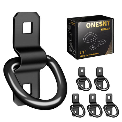 Onesnt D-ring pack front view showing six black anchors and easy identification benefit