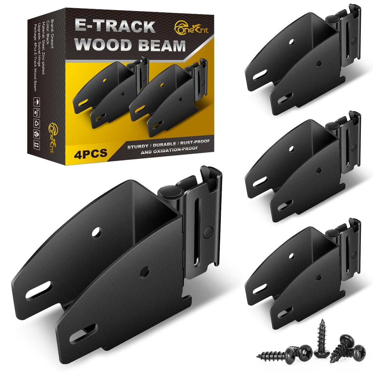 Onesnt front pack of four beam sockets showing contents and benefit of multiple anchors
