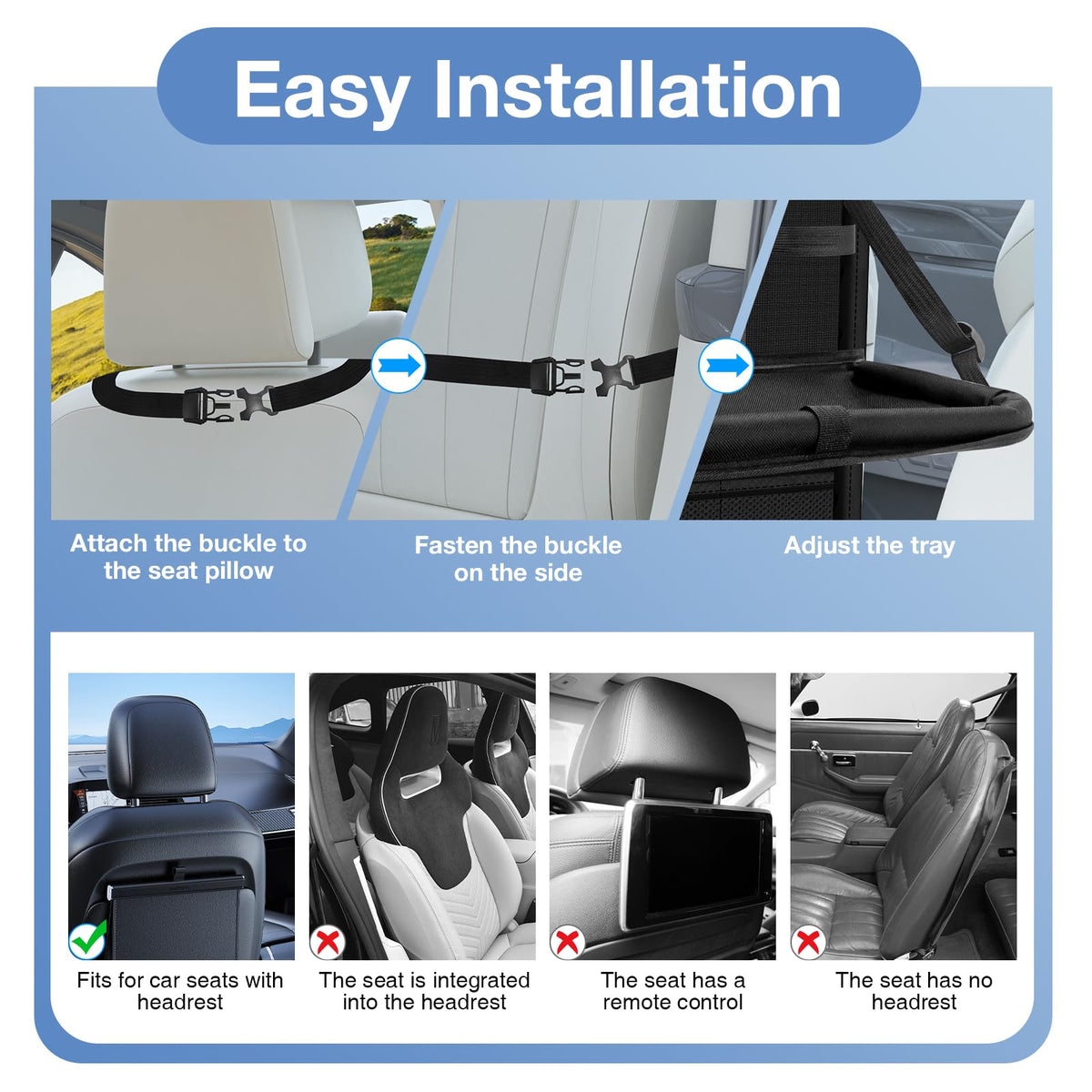 Oneyus kick mat protection shielding seat backs from scuffs and muddy shoes