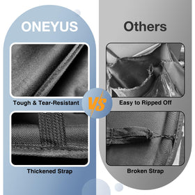 Oneyus nine-pocket layout overview organizing toys, snacks, bottles and books