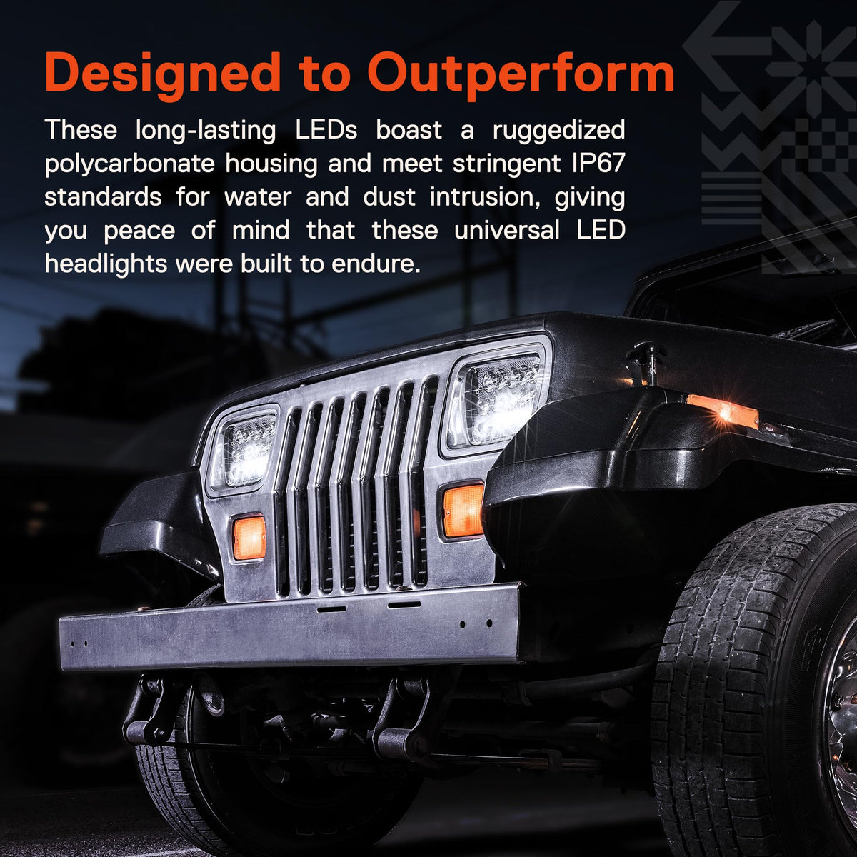 ONLINE LED STORE TRUE MODS installed black finish on truck enhancing stealth aesthetic and brightness