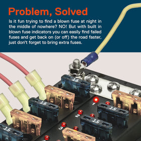ONLINE LED STORE True Mods blown-fuse indicators lit to quickly identify failed circuits