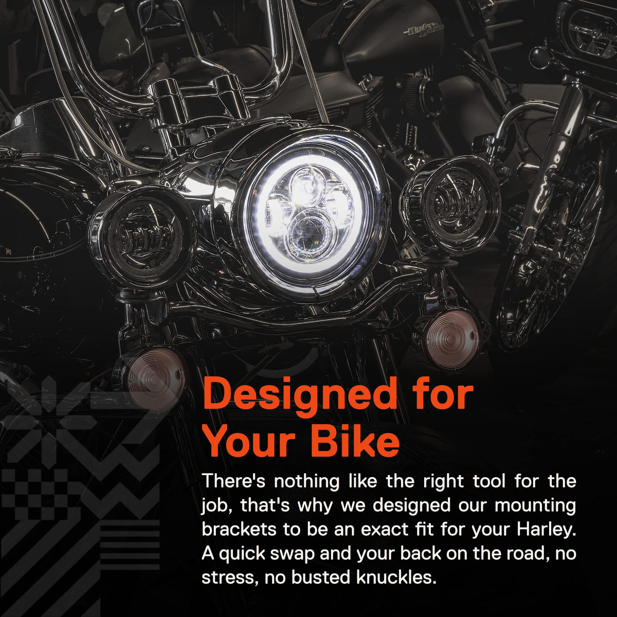 ONLINE LED STORE TRUE MODS chrome finish comparison for matching bike styling