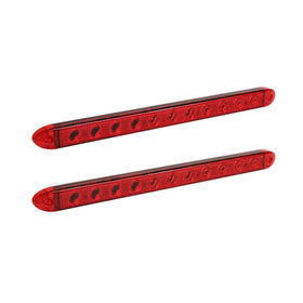 ONLINE LED STORE TRUE MODS front view showing full red LED bar and reflector benefit visibility