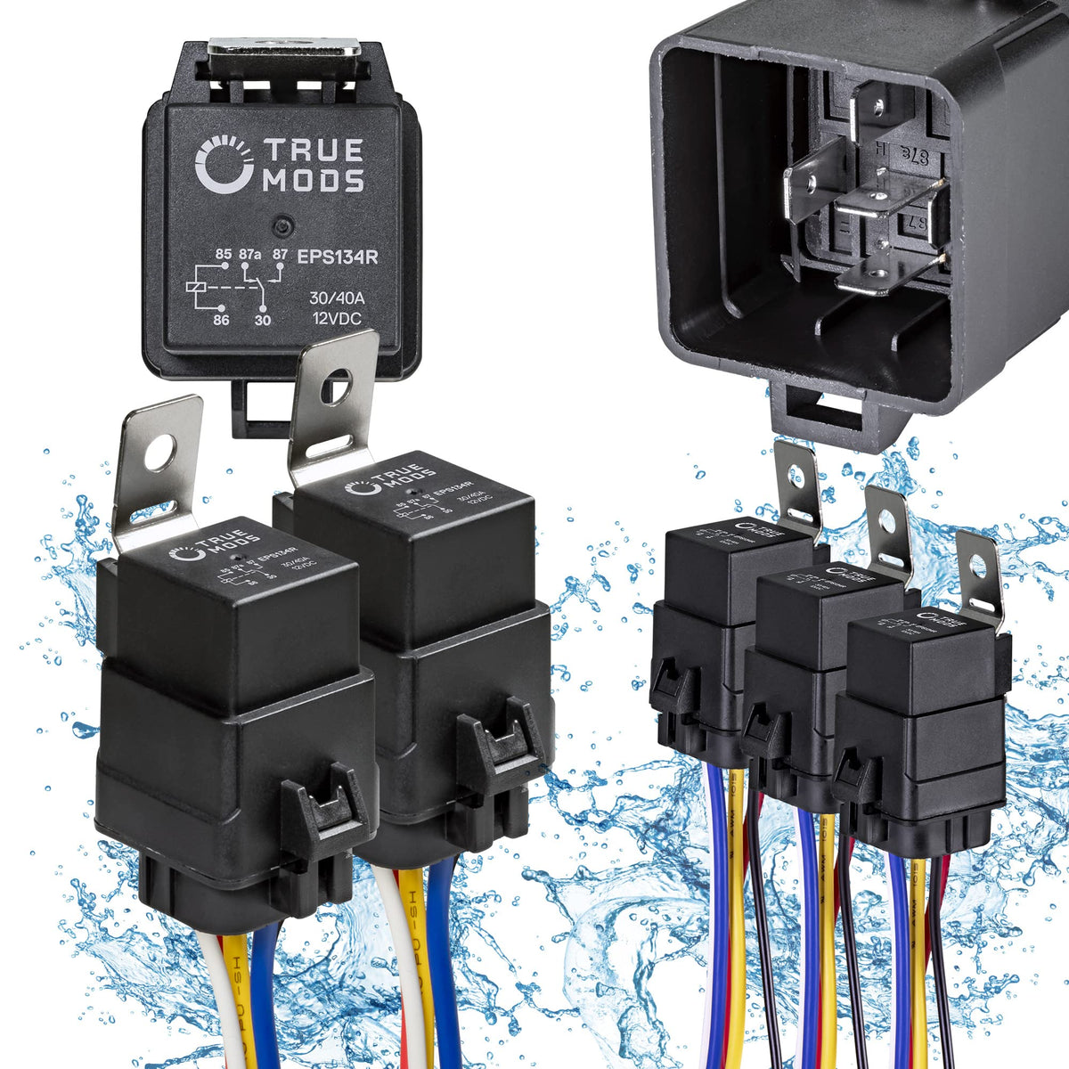 ONLINE LED STORE True MODS front view showing relay housing and pins, durable protection