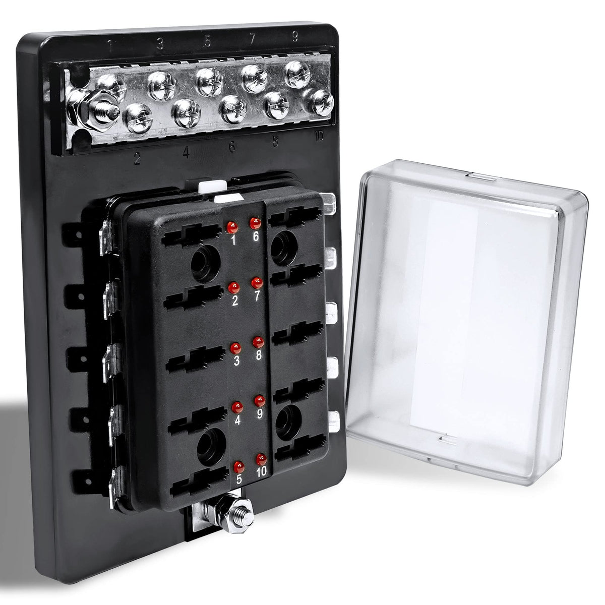 ONLINE LED STORE True Mods front view showing ten fuse slots and compact layout for tidy installs