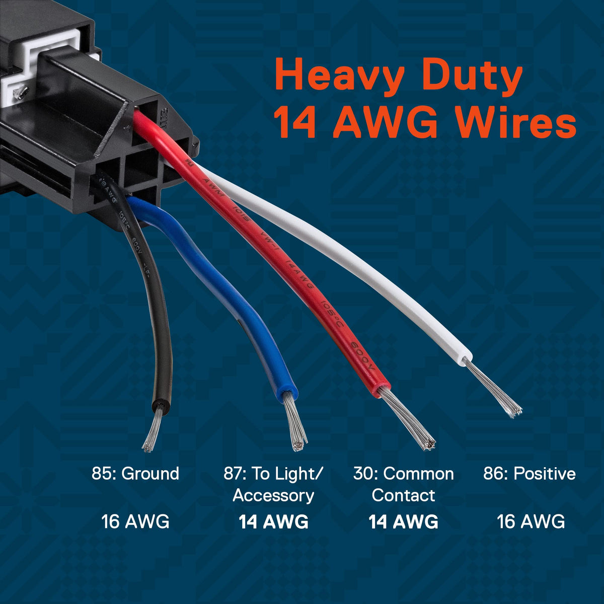 ONLINE LED STORE True MODS relay installed in engine bay providing safer high-current routing