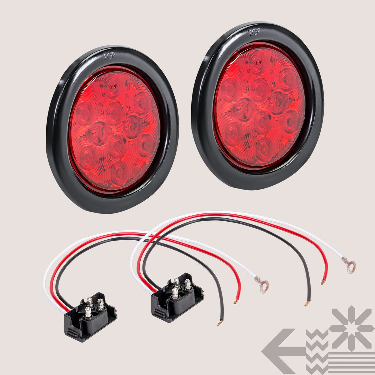 ONLINE LED STORE TRUE MODS installed on trailer at night demonstrating improved visibility