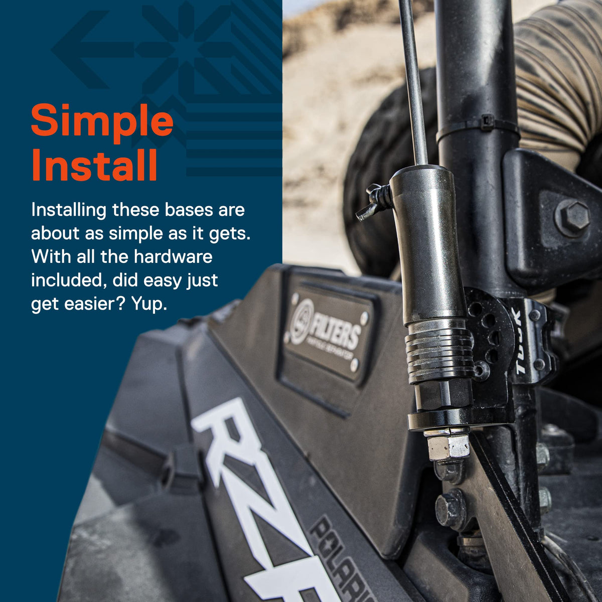 ONLINE LED STORE True MODS mounted on UTV rail showing improved visibility and stability