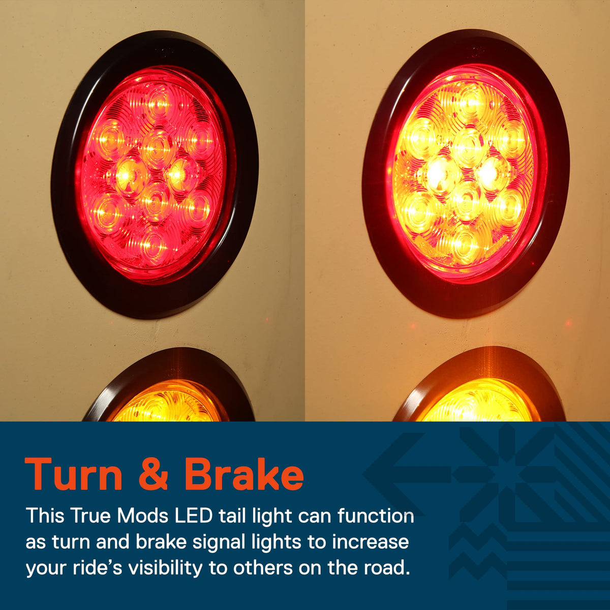 ONLINE LED STORE TRUE MODS side profile mounted on trailer showing compact footprint